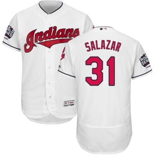 6863840da6742_1 indians #31 Danny Salazar White Flexbase Authentic Collection 2016 World Series Bound Stitched MLB Jersey