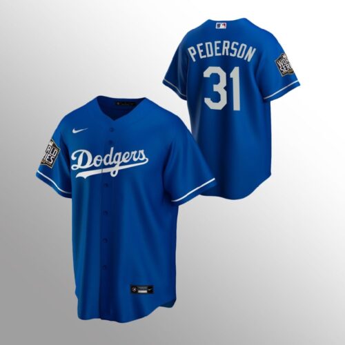 6863843e9dce9_1 Men's Los Angeles Dodgers #31 Joc Pederson Blue 2020 World Series Bound stitched Jersey