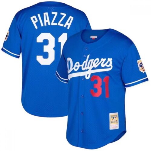 686384524274f_1 Men's Los Angeles Dodgers #31 Mike Piazza Royal Cool Base Stitched Baseball Jersey