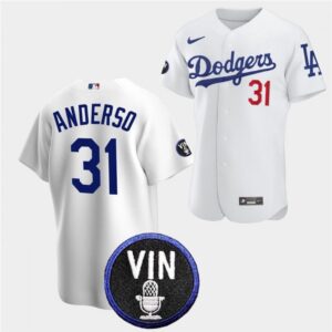 6863846c5c38e_1 Men's Los Angeles Dodgers #31 Tyler Anderson 2022 White Vin Scully Patch Cool Base Stitched Baseball Jersey
