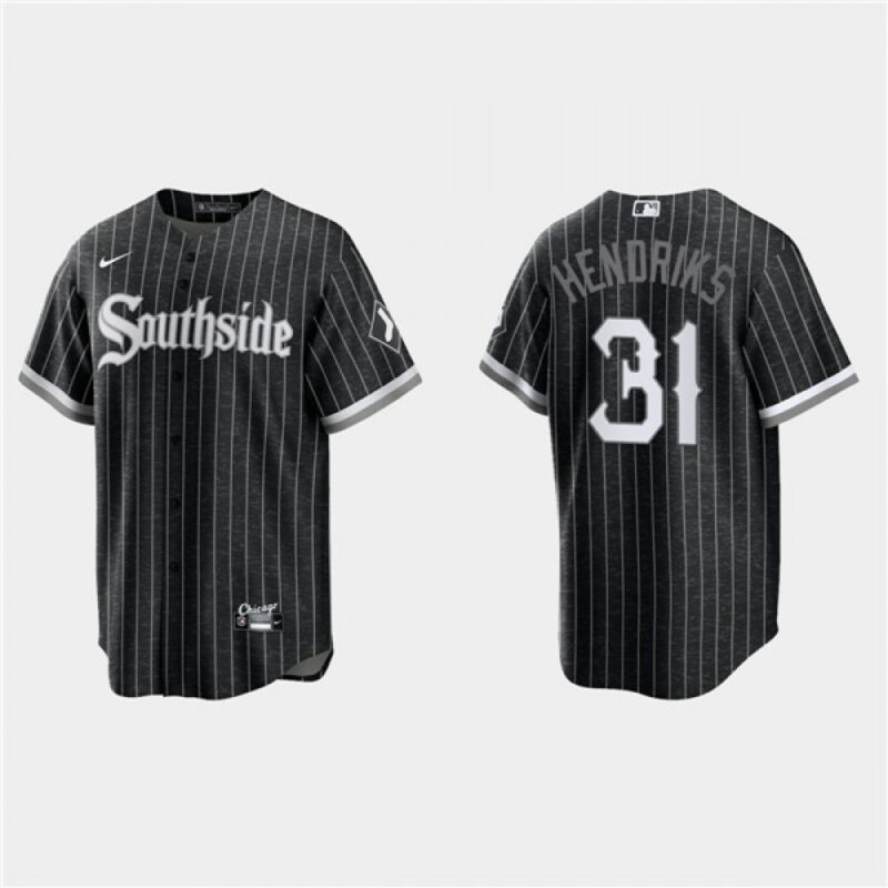 6863847ecceed_1 Men's Chicago White Sox #31 Liam Hendriks Black 2021 City Connect Cool Base Stitched Jersey
