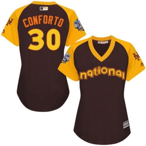 68638490552a8_1 Mets #30 Michael Conforto Brown 2016 All-Star National League Women's Stitched MLB Jersey