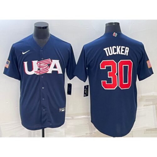 68638542c9a42_1 Men's USA Baseball #30 Kyle Tucker 2023 Navy World Baseball Classic Stitched Jersey