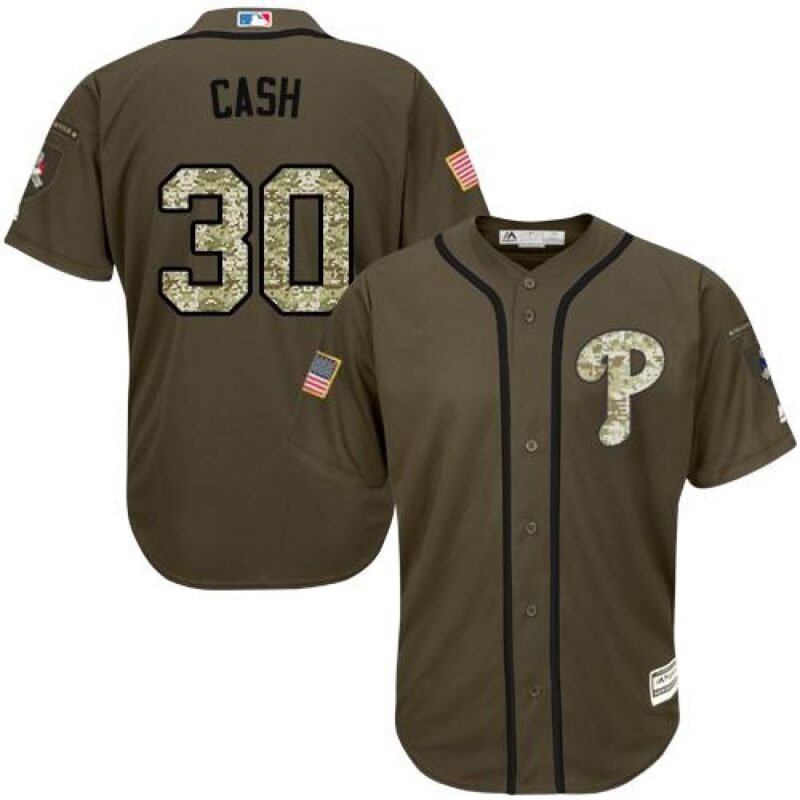 686385cd9e854_1 Phillies #30 Dave Cash Green Salute to Service Stitched MLB Jersey