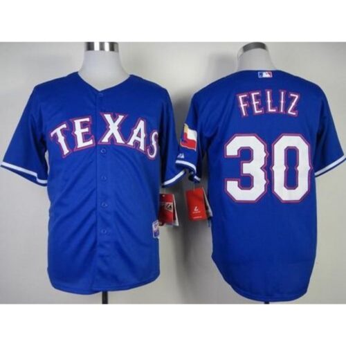 686385e54896f_1 Rangers #30 Naftali Feliz Stitched MLB Blue Cool Base Jersey