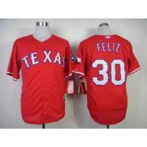 68638600ec5fb_1 Rangers #30 Naftali Feliz Stitched MLB Red Cool Base Jersey