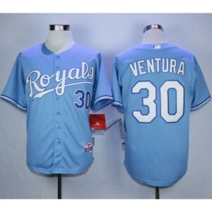 686386559426a_1 Royals #30 Yordano Ventura Light Blue Cool Base Stitched MLB Jersey