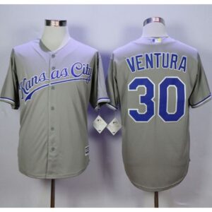 6863865fb1fd4_1 Royals #30 Yordano Ventura New Grey Cool Base Stitched MLB Jersey