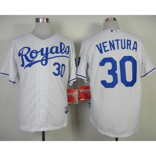 6863866c7e28c_1 Royals #30 Yordano Ventura White Cool Base Stitched MLB Jersey
