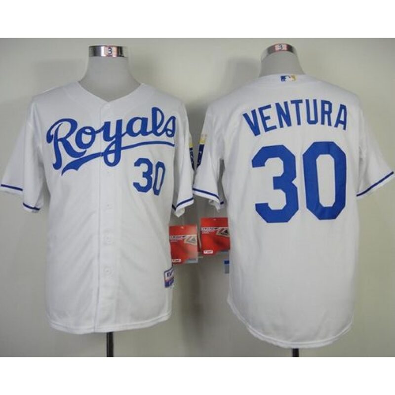6863866c7e28c_1 Royals #30 Yordano Ventura White Cool Base Stitched MLB Jersey