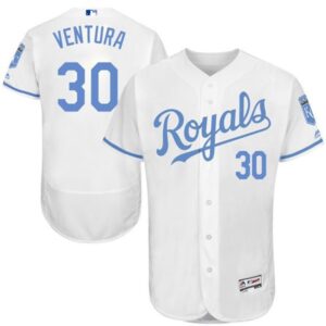 686386789a300_1 Royals #30 Yordano Ventura White Flexbase Authentic Collection 2016 Father's Day Stitched MLB Jersey