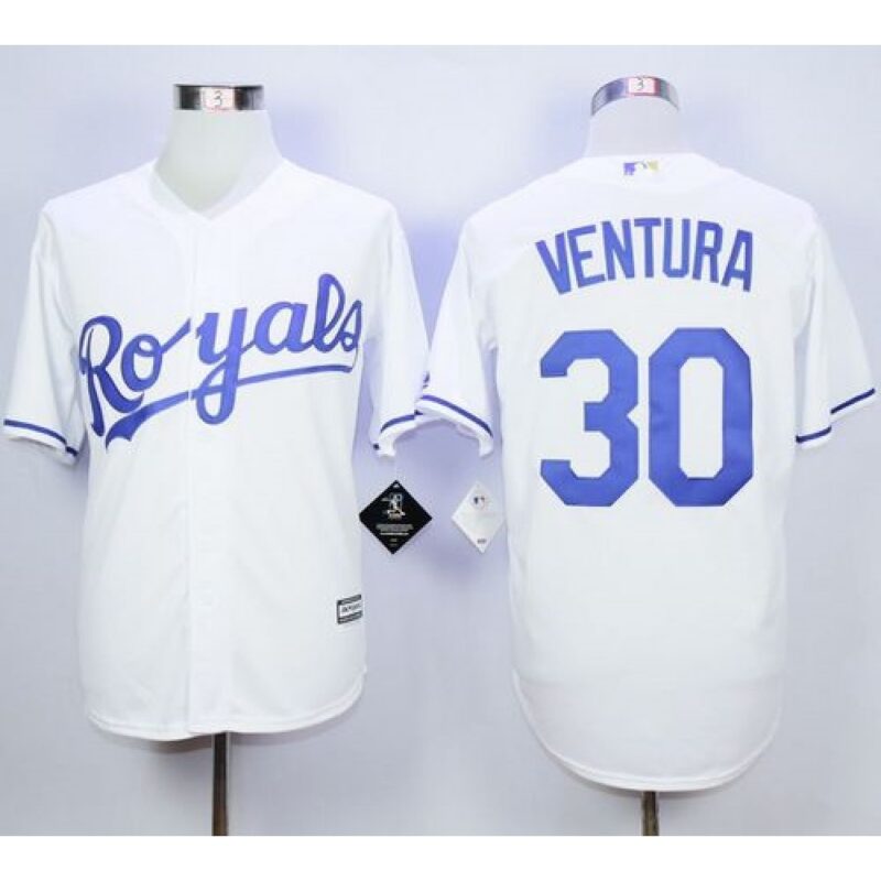 68638682820bb_1 Royals #30 Yordano Ventura White New Cool Base Stitched MLB Jersey