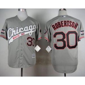 6863869092754_1 White Sox #30 David Robertson Grey New Cool Base Stitched MLB Jersey