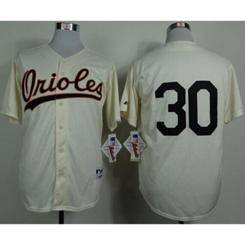 6863869b030db_1 Orioles #30 Chris Tillman Cream 1954 Turn Back The Clock Stitched MLB Jersey