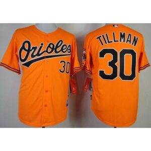 686386a55098d_1 Orioles #30 Chris Tillman Orange Cool Base Stitched MLB Jersey