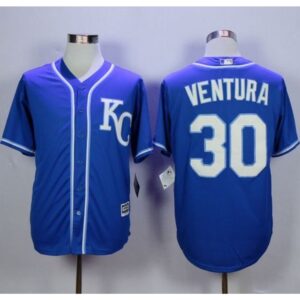 686386c4ade3a_1 Royals #30 Yordano Ventura Blue Alternate 2 New Cool Base Stitched MLB Jersey