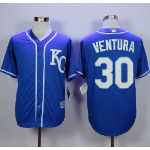 686386c4ade3a_1 Royals #30 Yordano Ventura Blue Alternate 2 New Cool Base Stitched MLB Jersey