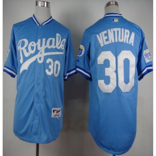 686386dd8b9c5_1 Royals #30 Yordano Ventura Light Blue 1985 Turn Back The Clock Stitched MLB Jersey