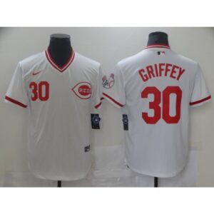 686386f591ef0_1 Men's Cincinnati Reds #30 Ken Griffey white Cool white Stitched Jersey