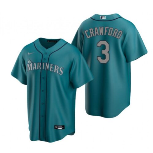 6863874e08e4a_1 Men's Seattle Mariners #3 J.P. Crawford Aqua Cool Base Stitched jersey