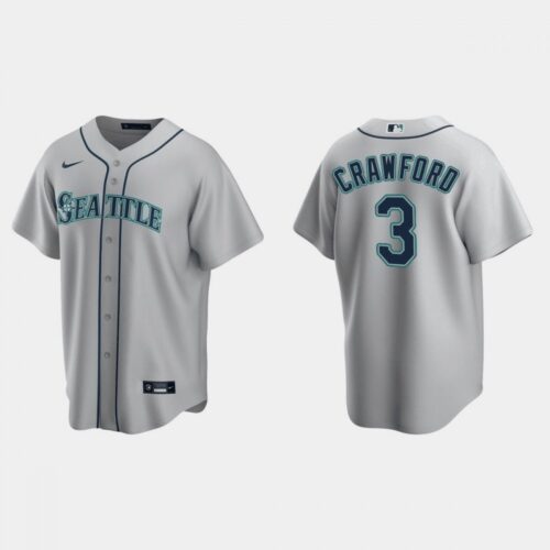 68638754855f8_1 Men's Seattle Mariners #3 J.P. Crawford Grey Cool Base Stitched jersey