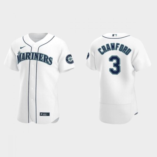 686387579b145_1 Men's Seattle Mariners #3 J.P. Crawford White Flex Base Stitched Jersey