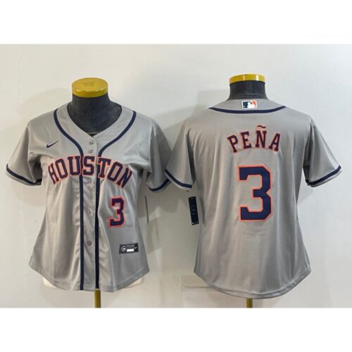 686387a352978_1 Youth Houston Astros #3 Jeremy Pena Gray Cool Base Stitched Jersey