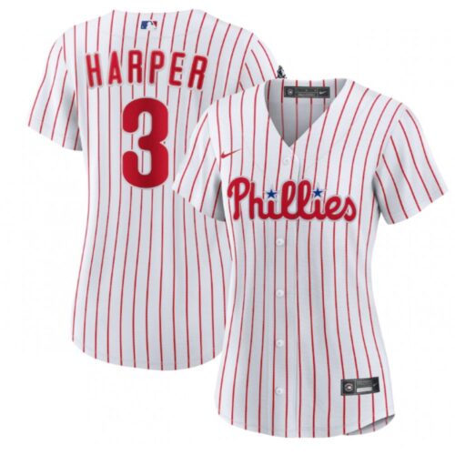 686387d391104_1 Women's Philadelphia Phillies #3 Bryce Harper White Stitched Baseball Jersey(Run Small)