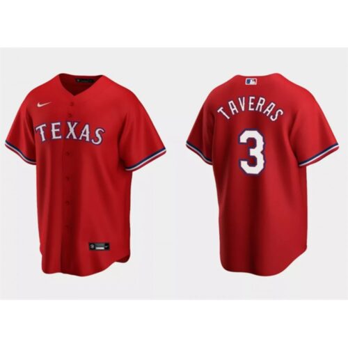 686387f1e2f97_1 Men's Texas Rangers #3 Leody Taveras Red Cool Base Stitched Baseball Jersey