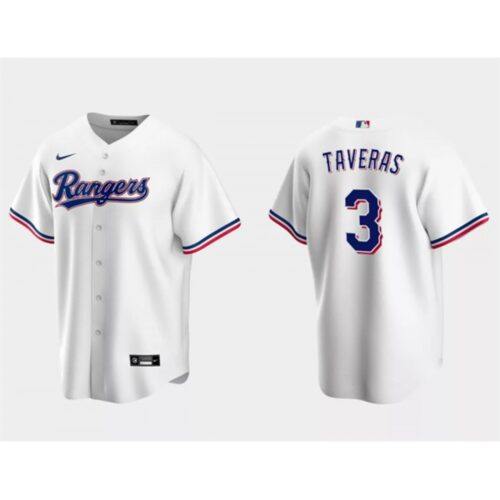686387f89783a_1 Men's Texas Rangers #3 Leody Taveras White Cool Base Stitched Baseball Jersey