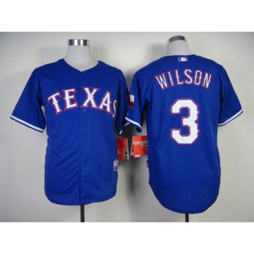 686387fbe3f4d_1 Rangers #3 Russell Wilson Blue Cool Base Stitched MLB Jersey