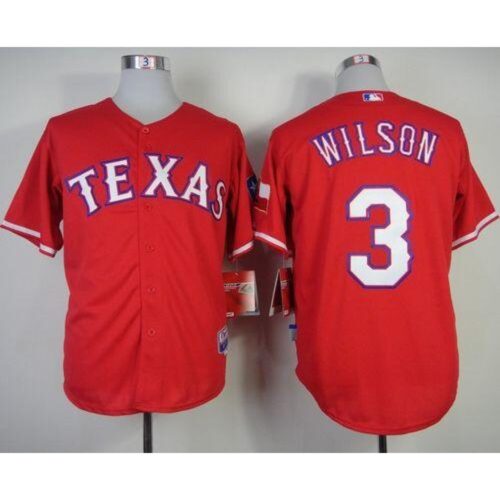 686387ff4fb28_1 Rangers #3 Russell Wilson Red Cool Base Stitched MLB Jersey