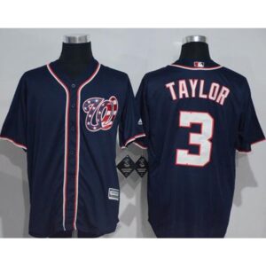 6863880fdbe9f_1 Nationals #3 Michael Taylor Navy Blue New Cool Base Stitched MLB Jersey