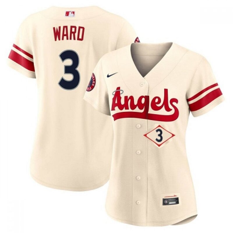 686388286d0c7_1 Women's Los Angeles Angels #3 Taylor Ward 2022 Cream City Connect Stitched Baseball Jersey(Run Small)