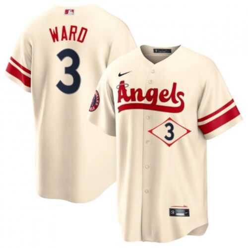 6863882b25411_1 Youth Los Angeles Angels #3 Taylor Ward 2022 Cream City Connect Stitched Jersey