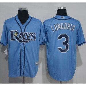 686388436227c_1 Rays #3 Evan Longoria Light Blue New Cool Base Stitched MLB Jersey