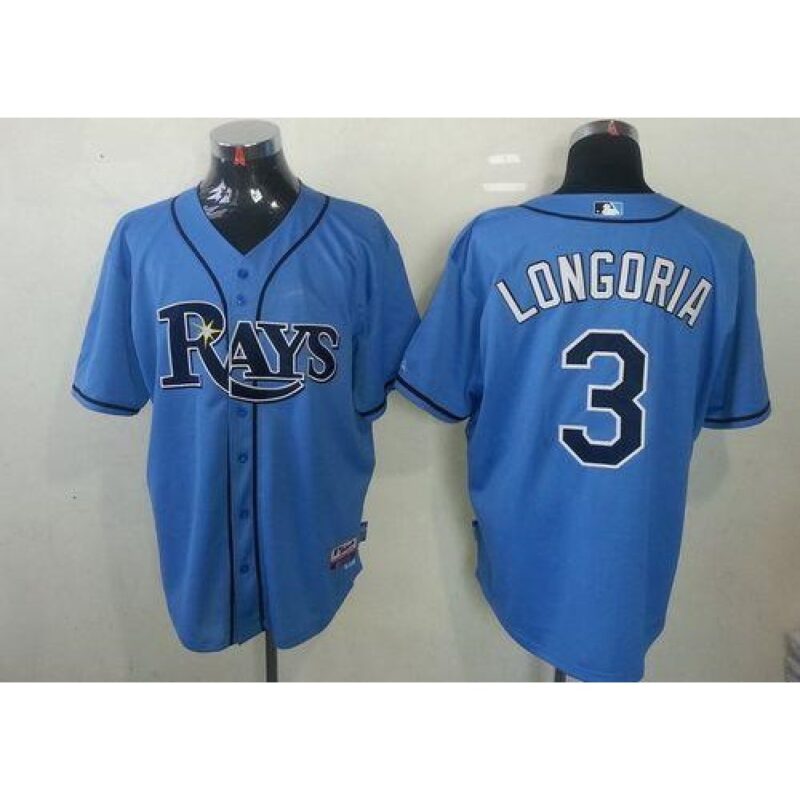 68638846ab62d_1 Rays #3 Evan Longoria Light Blue Stitched MLB Jersey