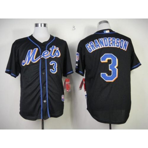 68638866d2a40_1 Mets #3 Curtis Granderson Black Cool Base Stitched MLB Jersey