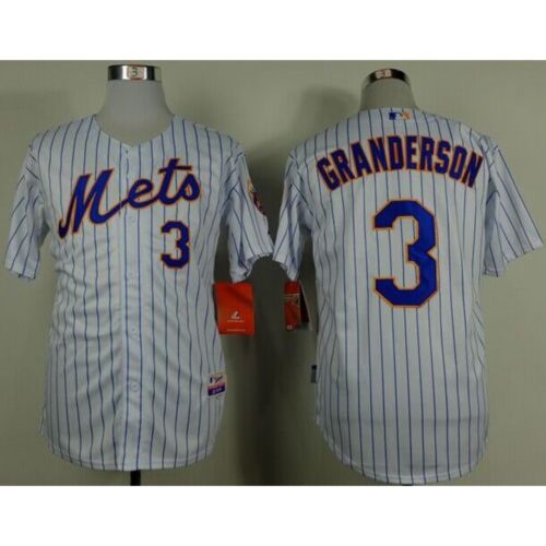 6863889300791_1 Mets #3 Curtis Granderson White(Blue Strip) Home Cool Base Stitched MLB Jersey