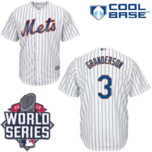 686388a4a70d4_1 Mets #3 Curtis Granderson White(Blue Strip) New Cool Base W/2015 World Series Patch Stitched MLB Jersey