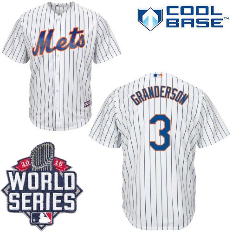 686388a4a70d4_1 Mets #3 Curtis Granderson White(Blue Strip) New Cool Base W/2015 World Series Patch Stitched MLB Jersey