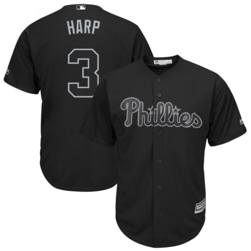 686388bc142d4_1 Men's Philadelphia Phillies #3 Bryce Harper "Harp" Black 2019 Players' Weekend Pick-A-Player Replica Roster Stitched MLB Jersey