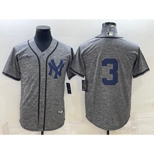 6863890d236f6_1 Men's New York Yankees #3 Babe Ruth Grey Stitched Jersey
