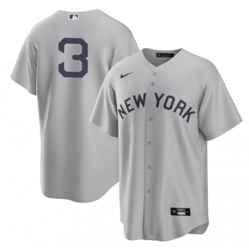 68638917ccceb_1 Men's New York Yankees #3 Babe Ruth 2021 Grey Field of Dreams Cool Base Stitched Baseball Jersey