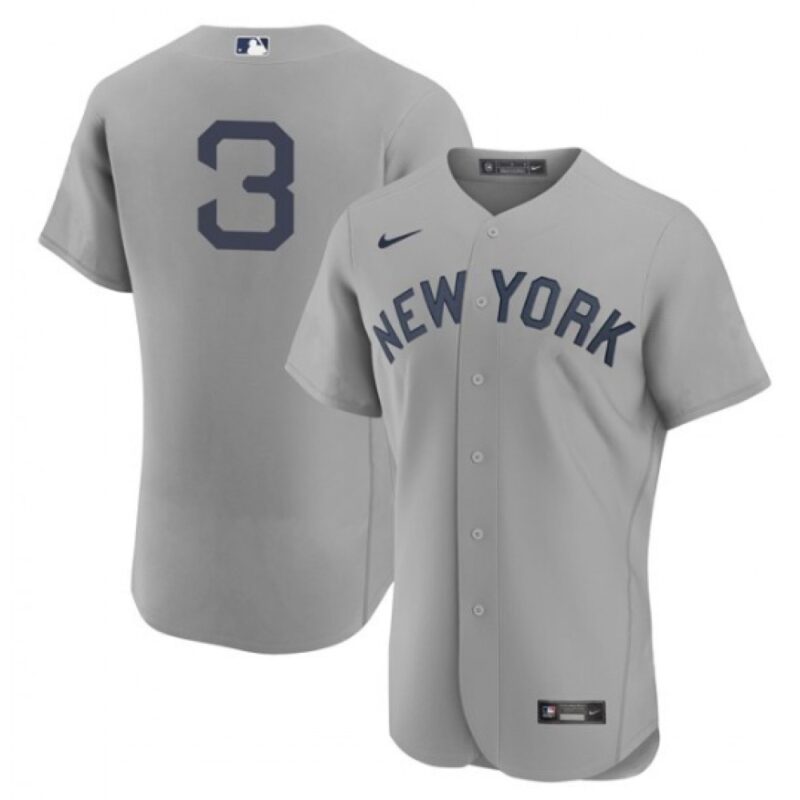 6863891af3c1f_1 Men's New York Yankees #3 Babe Ruth 2021 Grey Field of Dreams Flex Base Stitched Baseball Jersey