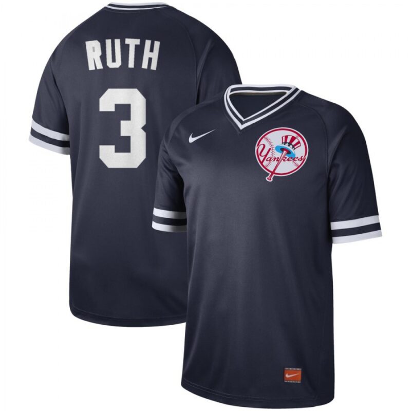 6863891e2a244_1 Men's New York Yankees #3 Babe Ruth Navy Cooperstown Legend Collection Stitched MLB Jersey