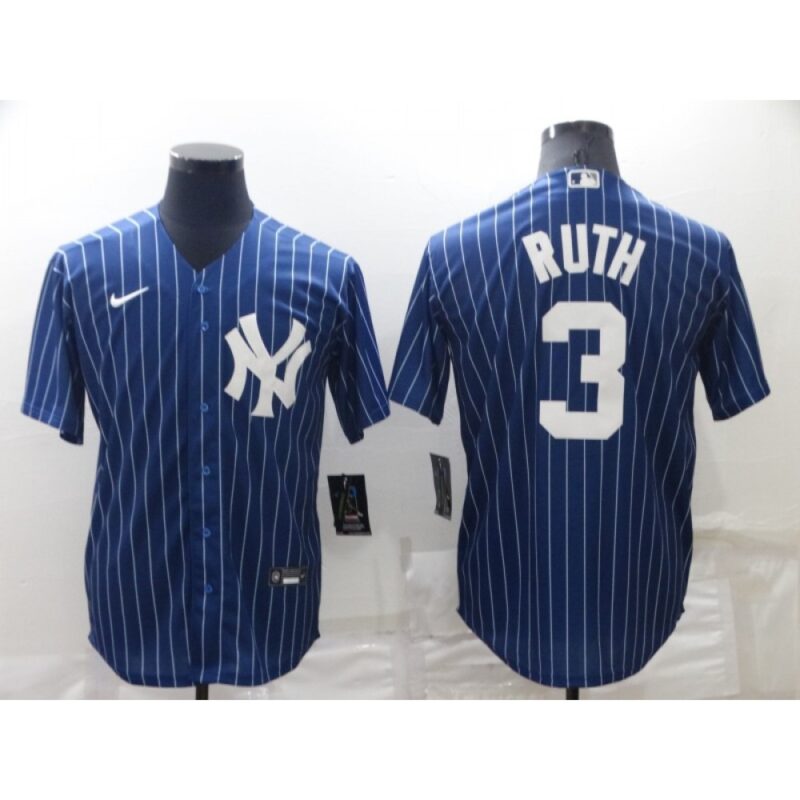 68638927b9a1c_1 Men's New York Yankees #3 Babe Ruth Navy Cool Base Stitched Jersey