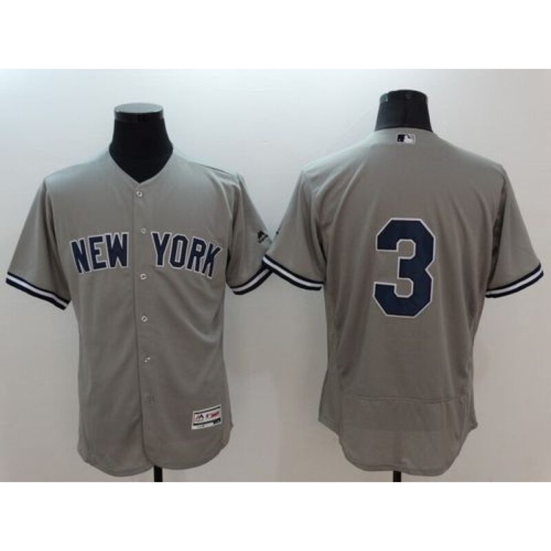 68638942bafa4_1 Yankees #3 Babe Ruth Grey Flexbase Authentic Collection Stitched MLB Jersey