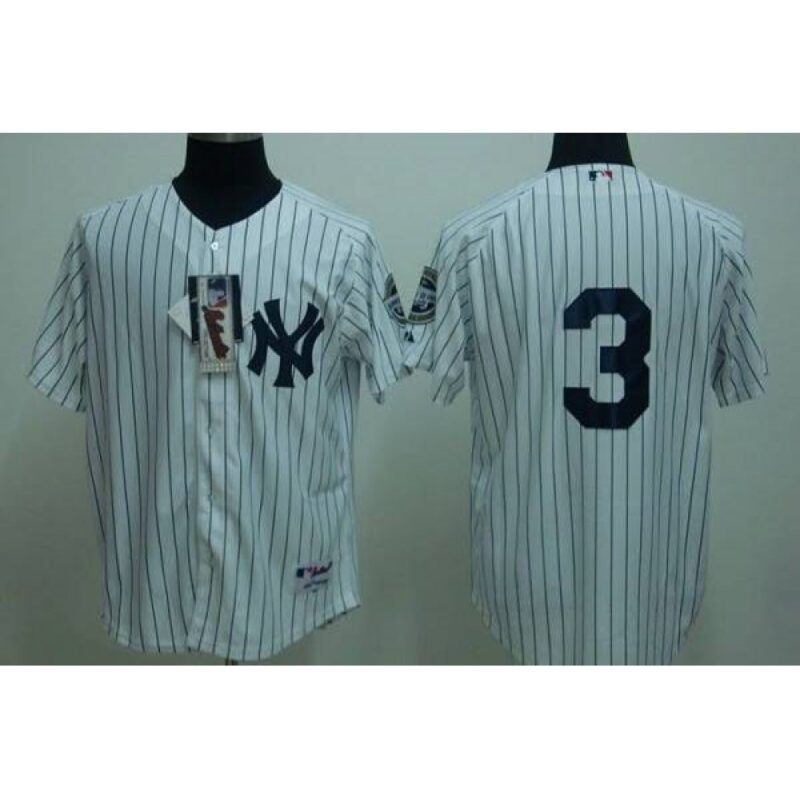6863894952f05_1 Yankees #3 Babe Ruth Stitched White MLB Jersey