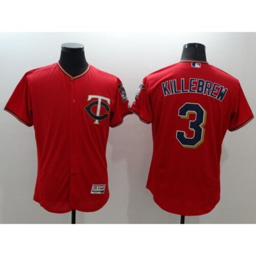 6863895eab81e_1 Twins #3 Harmon Killebrew Red Flexbase Authentic Collection Stitched MLB Jersey